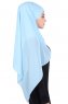 Malin - Lyseblå Praktisk Chiffon Hijab