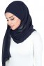 Malin - Marineblå Praktisk Chiffon Hijab