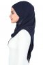 Malin - Marineblå Praktisk Chiffon Hijab