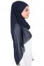 Malin - Marineblå Praktisk Chiffon Hijab