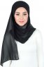 Malin - Svart Praktisk Chiffon Hijab