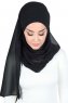 Malin - Svart Praktisk Chiffon Hijab