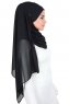 Malin - Svart Praktisk Chiffon Hijab