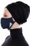 Asli - Marineblå Sport Ansiktsmaske / Ansiktsdeksel