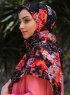 Marwa - Rosa Mønstret Crepe Hijab