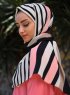 Marwa - Svart Mønstret Crepe Hijab