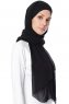 Mehtap - Svart Praktisk One Piece Chiffon Hijab