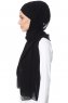 Mehtap - Svart Praktisk One Piece Chiffon Hijab