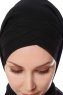 Mehtap - Svart Praktisk One Piece Chiffon Hijab
