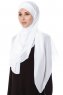 Mehtap - Hvit Praktisk One Piece Chiffon Hijab