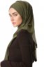 Melek - Khaki Premium Jersey Hijab - Ecardin