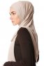 Melek - Lys Taupe Premium Jersey Hijab - Ecardin
