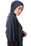 Melek - Marineblå Premium Jersey Hijab - Ecardin