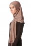 Melek - Mørk Taupe Premium Jersey Hijab - Ecardin
