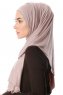 Melek - Steingrå Premium Jersey Hijab - Ecardin