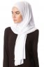 Melek - Hvit Premium Jersey Hijab - Ecardin