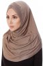 Mia - Mørk Taupe One-Piece Al Amira Hijab - Ecardin