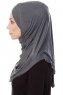 Mia - Mørk Grå One-Piece Al Amira Hijab - Ecardin