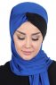 Mikaela - Blå & Svart Praktisk Bumull Hijab