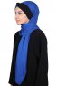 Mikaela - Blå & Svart Praktisk Bumull Hijab