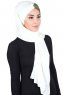 Mikaela - Creme & Khaki Praktisk Bumull Hijab