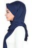 Mikaela - Marineblå & Gammelrosa Praktisk Bumull Hijab