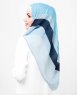 Misty - Ljusblå Mönstrad Hijab - Silk Route ayisah.com 5A317b