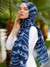 Najila - Marineblå Mønstret Hijab - Sal Evi