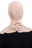 Narin - Beige Praktisk One Piece Crepe Hijab