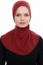 Narin - Bordeaux Praktisk One Piece Crepe Hijab