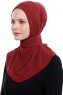 Narin - Bordeaux Praktisk One Piece Crepe Hijab