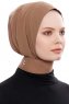 Narin - Brun Praktisk One Piece Crepe Hijab