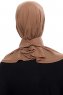 Narin - Brun Praktisk One Piece Crepe Hijab