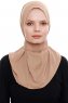 Narin - Gold Praktisk One Piece Crepe Hijab