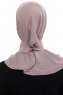 Narin - Mørk Taupe Praktisk One Piece Crepe Hijab