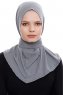 Narin - Mørk Grå Praktisk One Piece Crepe Hijab