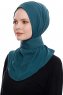 Narin - Mørk Grønn Praktisk One Piece Crepe Hijab