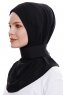 Narin - Svart Praktisk One Piece Crepe Hijab