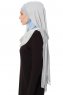 Naz - Lysegrå & Lyseblå Praktisk One Piece Hijab - Ecardin
