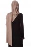 Naz - Mørk Taupe & Lys Taupe Praktisk One Piece Hijab - Ecardin