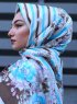 Niusha - Taupe Mønstret Voile Hijab