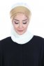 Olga - Creme & Gold Praktisk Hijab
