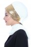 Olga - Creme & Gold Praktisk Hijab