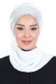 Olga - Offwhite & Sølv Praktisk Hijab
