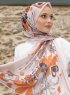 Pariza - Brun Blad Mønstret Hijab