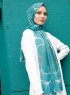 Pariza - Grønn Mønstret Hijab