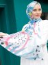 Pariza - Turkis Mønstret Hijab