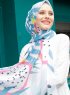 Pariza - Turkis Mønstret Hijab