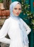 Pariza - Indigo Mønstret Hijab