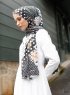 Pariza - Svart Mønstret Hijab